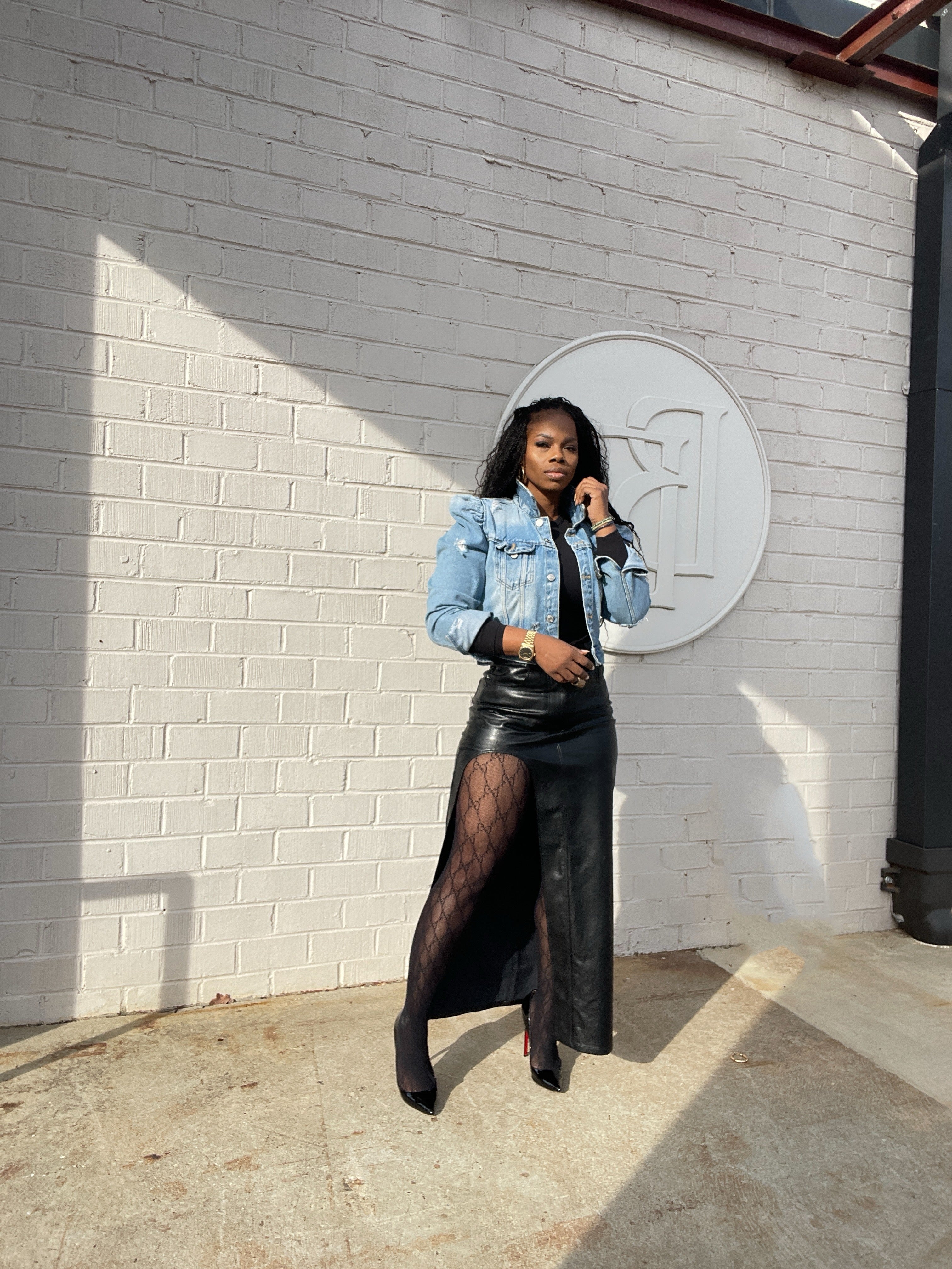 Sexy Chic Leather Skirt