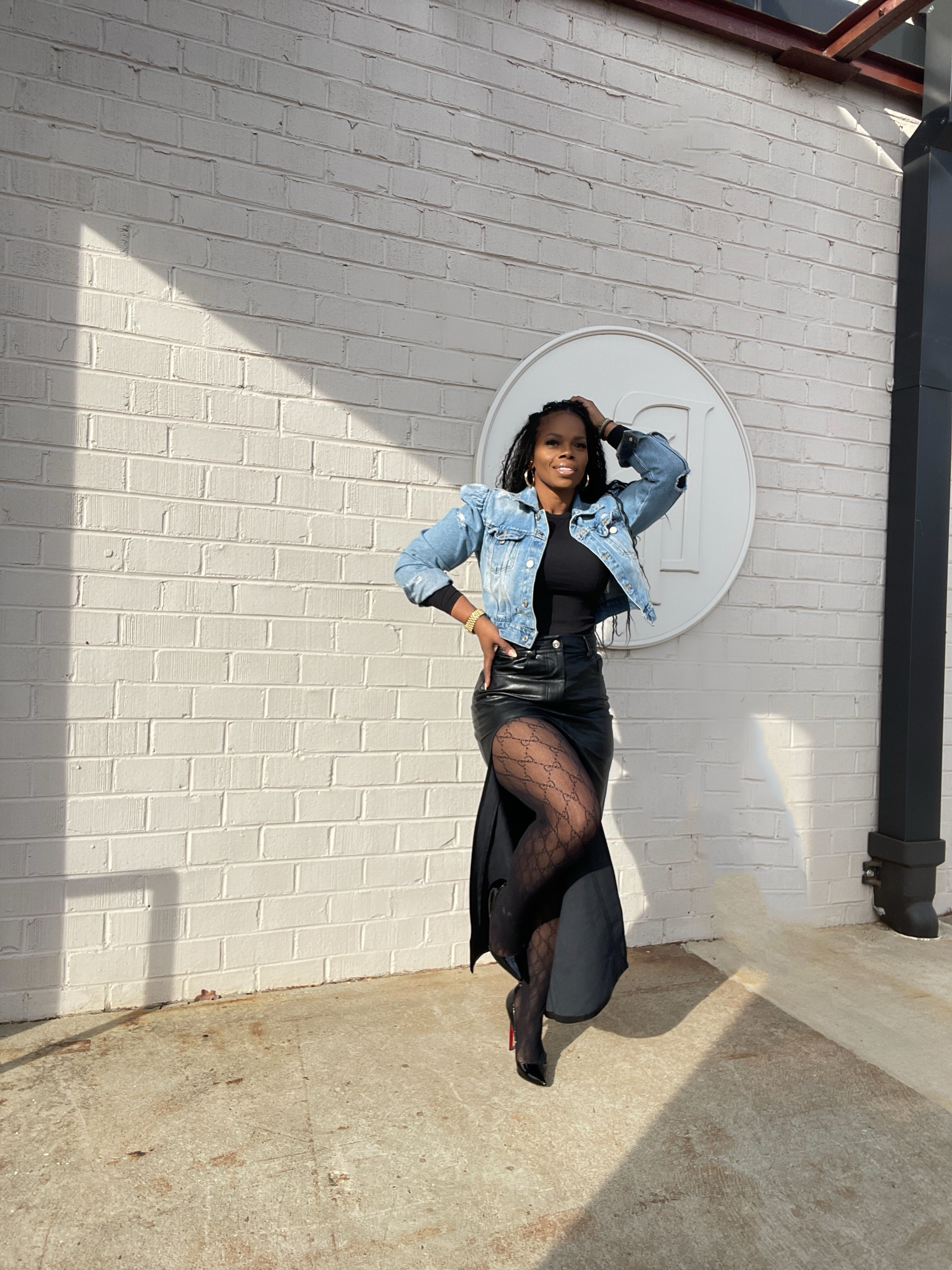 Sexy Chic Leather Skirt