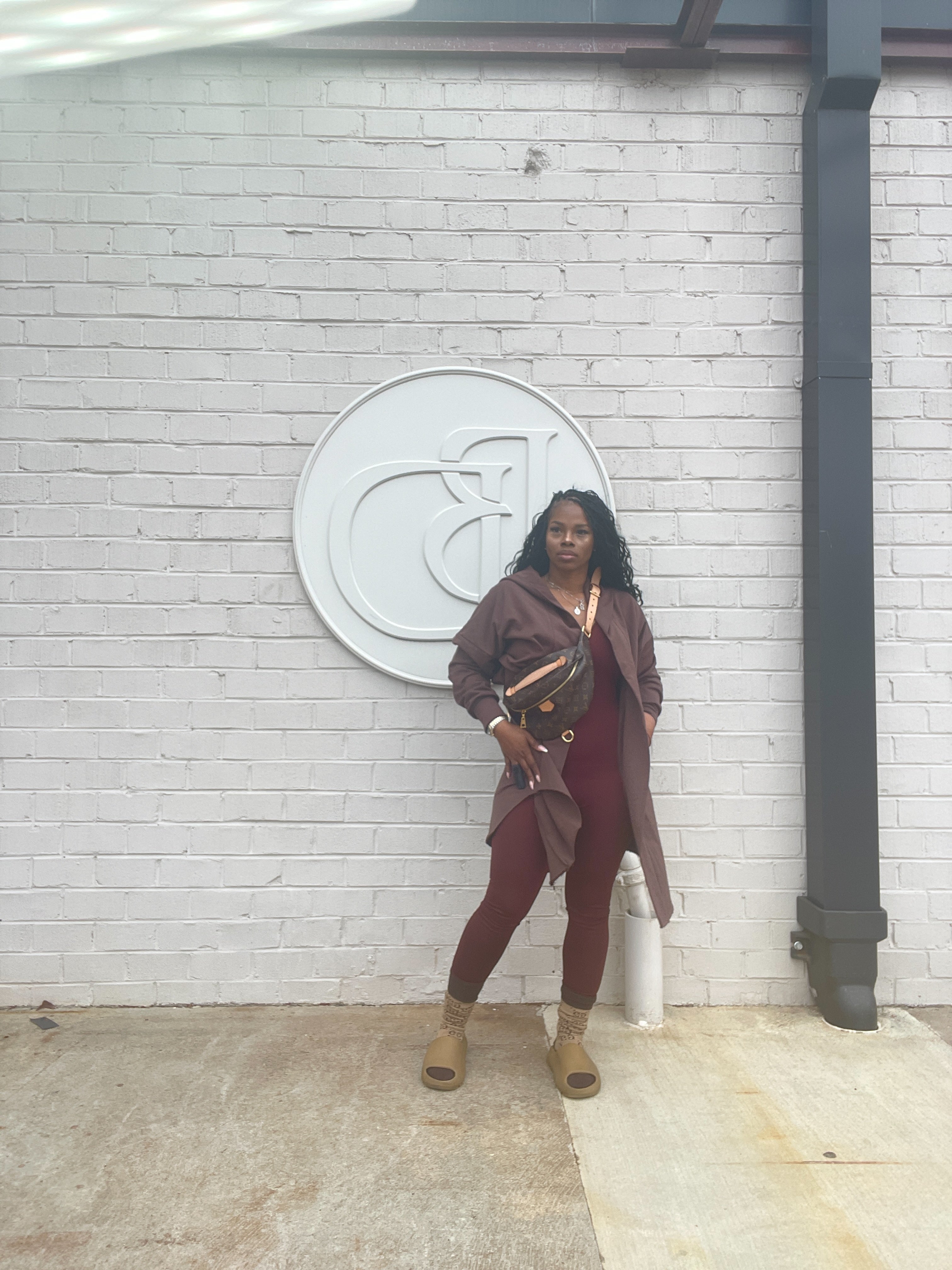 Slay Essentials Jumpsuit Set ( Chocolate)