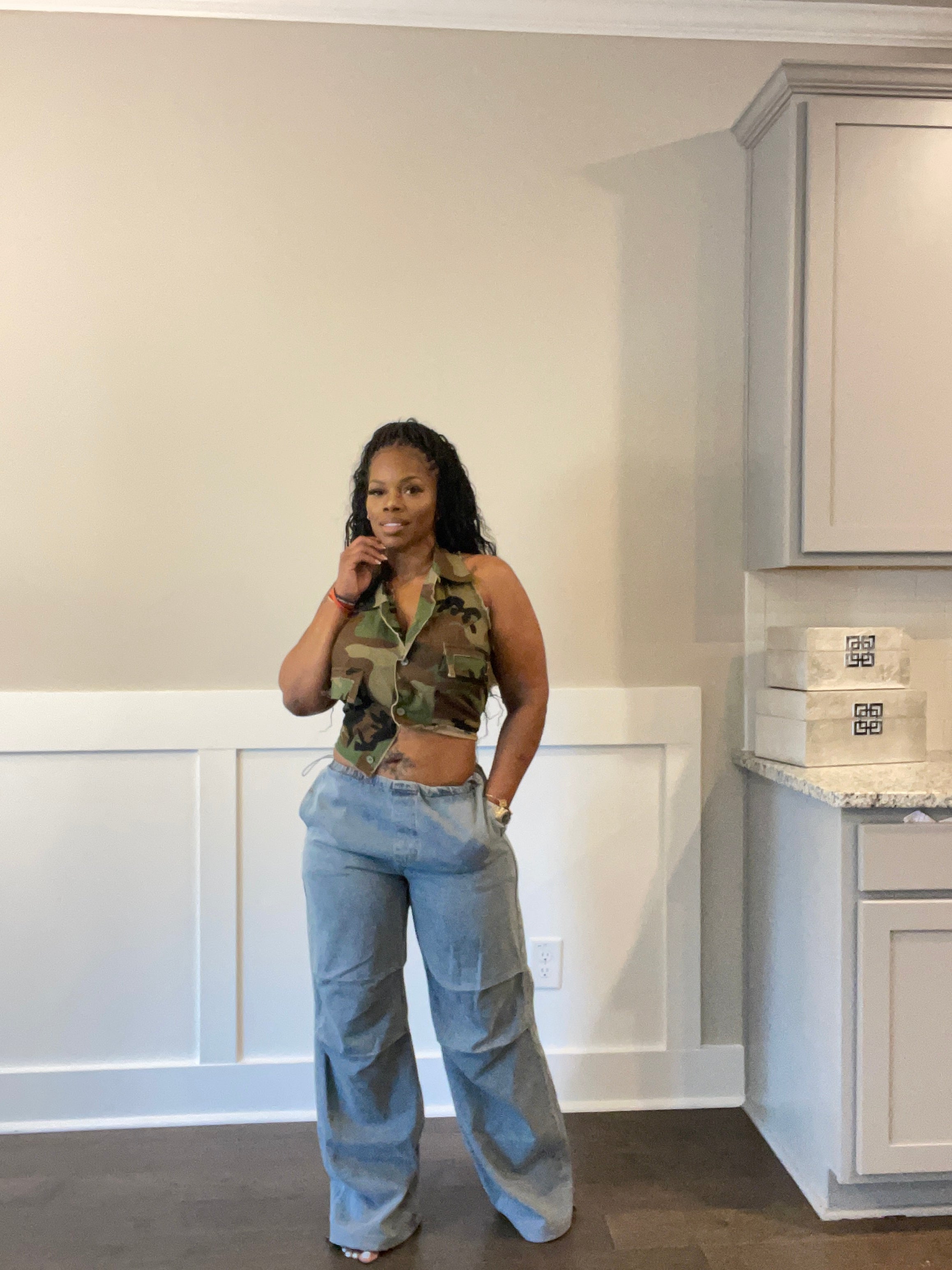 Denim Parachute Jeans