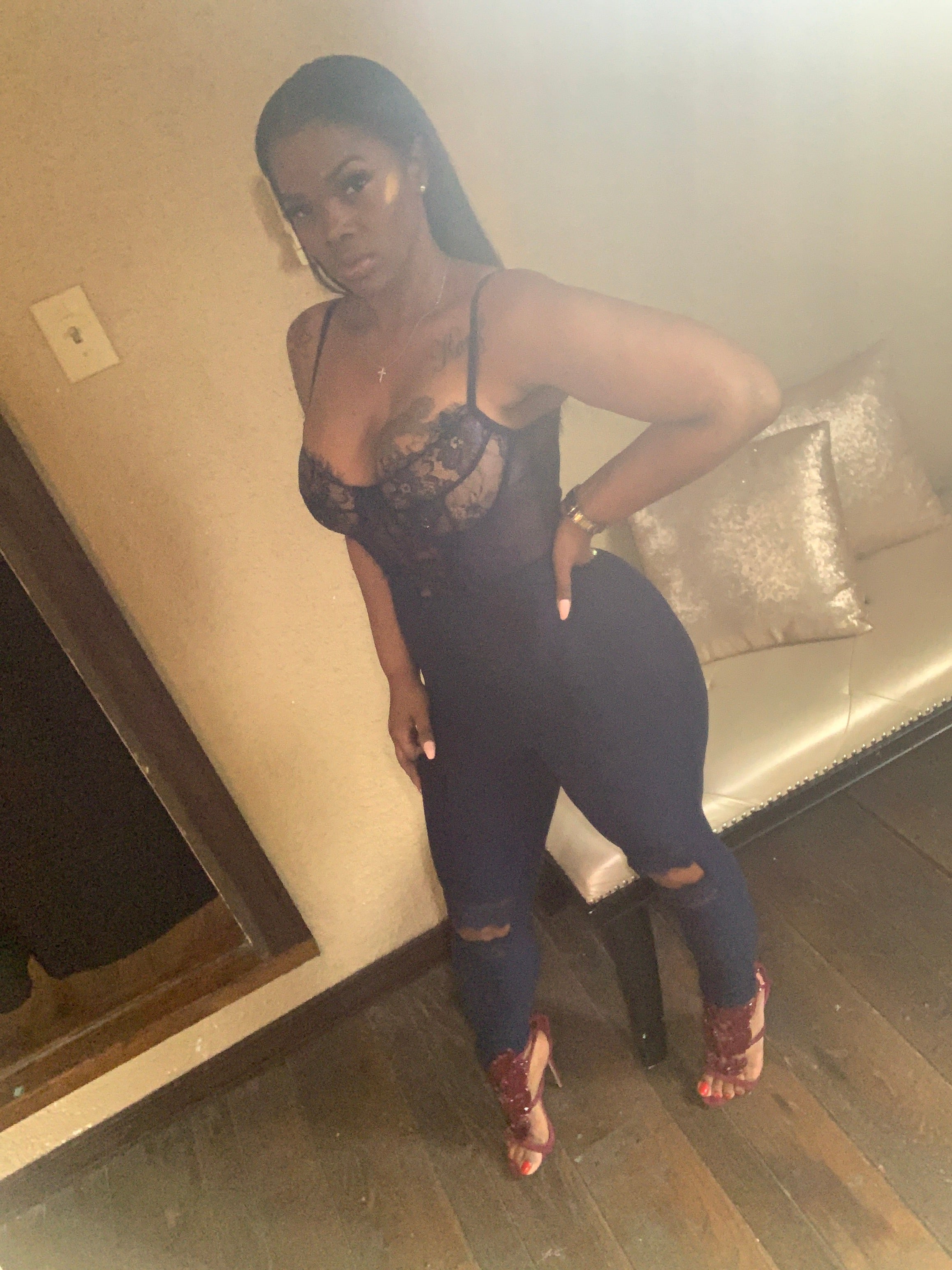 Suede slit knee leggings