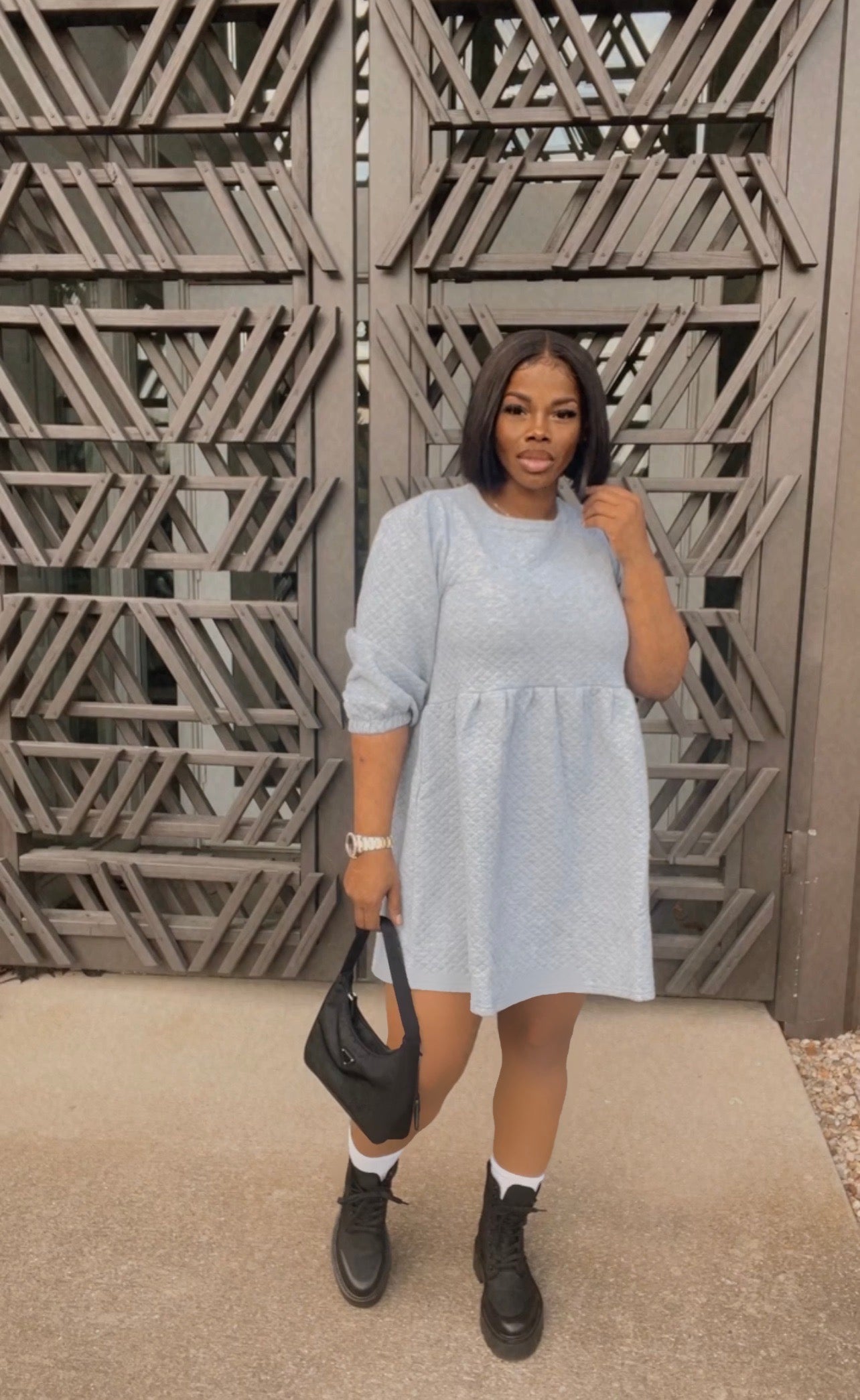 Quilted Baby Doll Dress