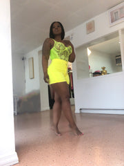 Yellow Neon Highwaist Shorts